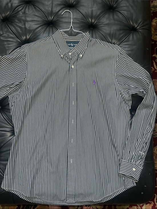 Ralph Lauren Other - Ralph Lauren Black & White Vertical Stripe Button-Down Shirt men’s large